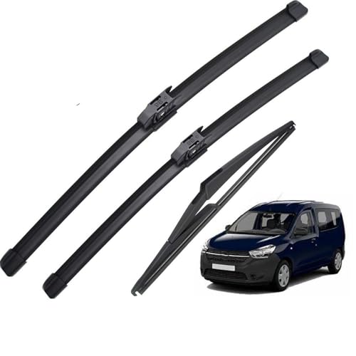 Essuie-glace Renault Dacia Dokker 2016-2020 | Kit complet avant arrière 22" 16" 12"