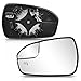TOP-MAX Driver Side Mirror Glass Replacement for Ford Fusion 2013 2014 2015 2016 2017 2018 2019 2020, Power Heated Mirror, Right Side View Convex Glass w/Holder, Replace OE# DS7Z17K707F