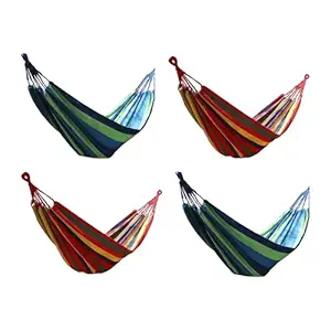 ATORSE Camping Hammock with Sturdy Tree Rope Outdoor Hammock for Beach Garden Patio Blue 190x80cm