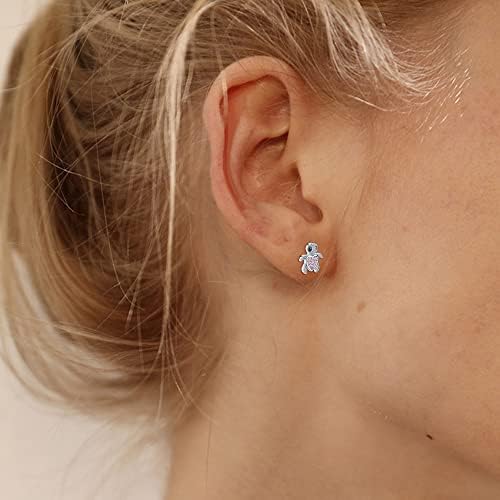MILACOLATO 6Pairs Stud Earrings For Girls Women 316L Stainless Steel Hypoallergenic CZ Heart Screw Back Earring Studs Set Silver Gold Pink Cute Flower Stud Earrings Jewellery For Children Kids