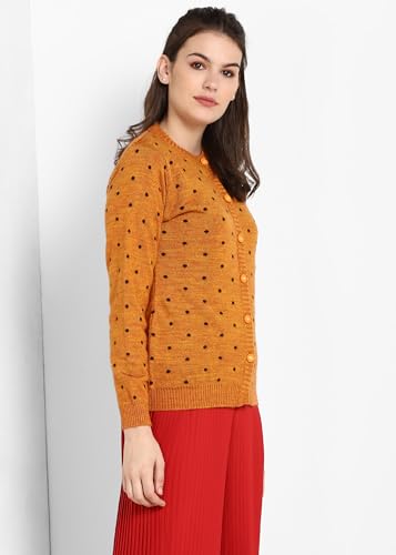 Image of Modeve Women's Acrylic Blend Cardigan /Round Neck Sweater For Winter