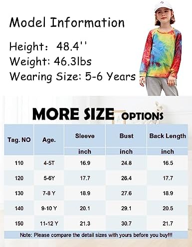 Arshiner Girls Casual Tie Dye Crewneck Long Sleeve Loose Sweatshirt for 4-12 Years 6 417vbyNe8jL. AC