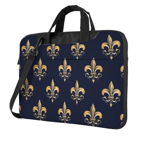 Bolso para laptop Fleurs-De-Lis dorado 13 pulgadas impermeable miniatura 1