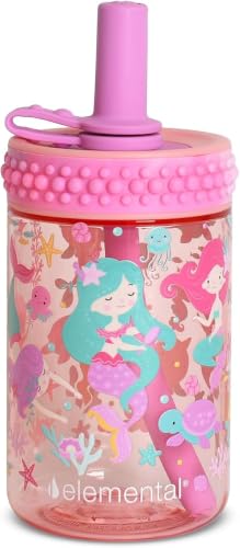 Elemental Totsy Kids Drinking Cup, BPA-Free Toddler Cups with Lid & Straw