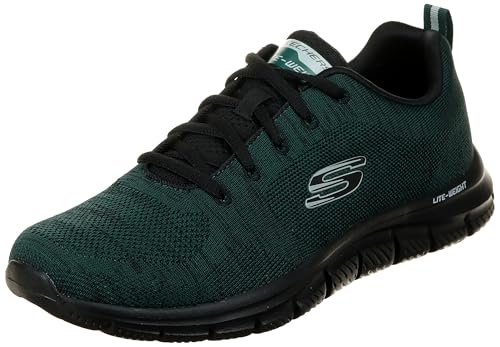 Skechers Knockhill Men's Lace Up Sneakers, Green Black, 6.5 UK