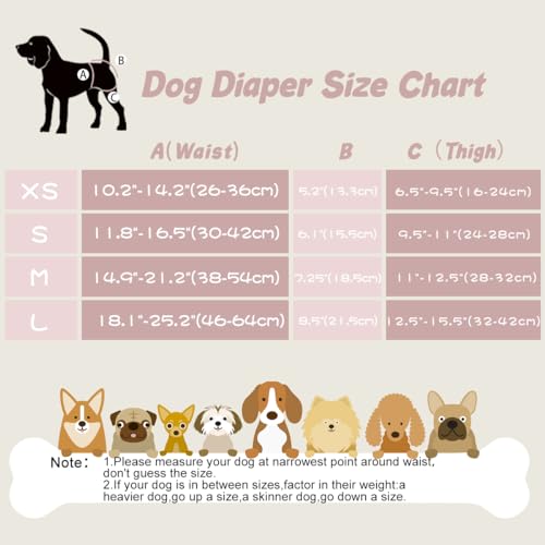 Image of Female Dog Diaper Reusable Washable Durable Absorbent Cloth Doggie Diapers Pants s2
