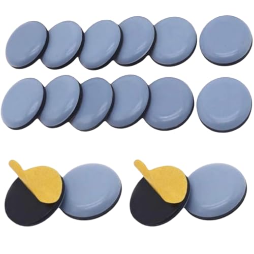 16 Stücke Teflongleiter Selbstklebend, Ø 25 mm Möbelgleiter Teflon, Blau Runde Stuhlgleiter Bodenschutz Set, Effektiver Schutz Ihrer Möbel Stühle Böden