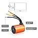 GoolRC Upgrade Waterproof 3650 3900KV Brushless Motor with 60A ESC Combo Set for 1/10 RC Car Truck