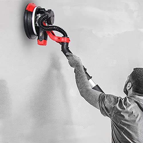 DOMINOX Drywall Sander with Vacuum Adapter, 880W Electric Wall Sander Electric Power Drywall Sander Power Disc Sanders Sanding Machine Variable Speed 1000-2100 RPM
