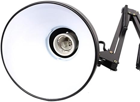 LED Desk Lamp - BANGWEIER Black Flexible Swing Arm Clamp Mount Lamp Office Studio Home Table Desk Light