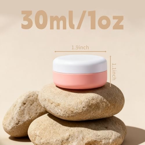 Small Travel Containers, Refillable Leak-Proof Silicone Cream Container for Toiletries, Lotion, Ointments, Samples, Kitchen Storage (B) - 1