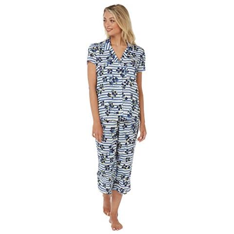 Nikaro Ladies Striped Floral Capri Pyjama Set Cover