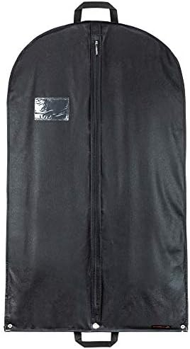 HANGERWORLD 40 Inch Black Breathable Suit Cover Carrier Protector Travel Bag with Handles