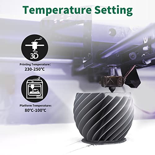 Geeetech ABS Filament 1.75mm, Grey Color, 3D Printer Consumables, 1kg Spool (2.2lbs), Dimensional Accuracy +/- 0.03 mm, Strength and Durable Filament, Fit Most FDM Printer - Thumbnail 6