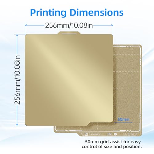 Image of BIQU PyroGrip Smooth PEI+Textured PEI Build Plate for Bambu-Lab P1P P1S P2S X2D X1C X1E A1 257x257mm, Double Sided PEI Spring Steel Build Plate Flexible Sheet Print Bed Removable Surface Platform
