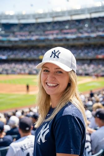 Gorra Trucker Sports Blanca y Azul con Logo NY Ajustable miniatura 3