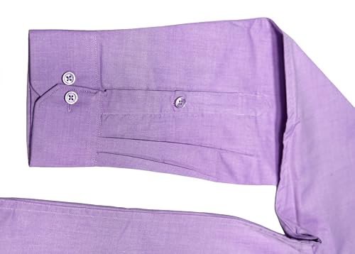 Image of Cotton Blend Formal Shirt for Men | Full Sleeve, Regular Fit, Button Down, Palin & Stylish Collared Neck | Breathable Lightweight Fabric for Office, College Meetings & Gathering