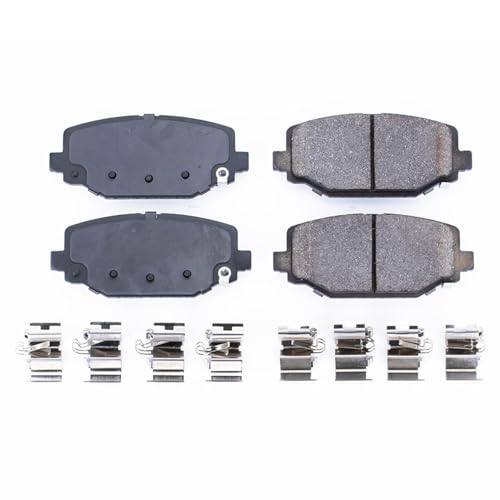 Image of PowerStop Rear Brake Pads for Chrysler Town & Country 2012-16 |Dodge Grand Caravan 2012-20 |Journey 2012-20 |Ram C /V 2012-15 - Z17 Ceramic Brake Pads with Installation Hardware, 17-1596