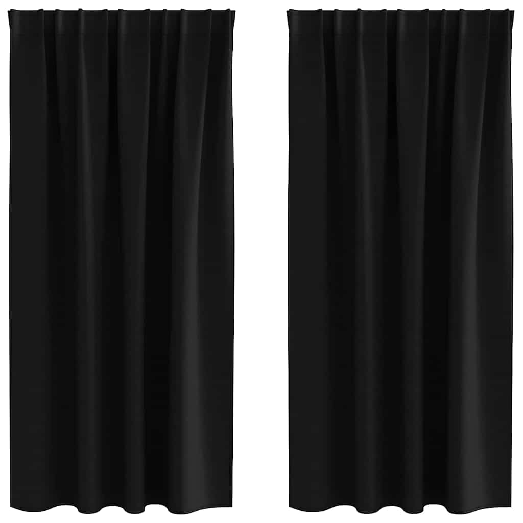 Rideaux occultants polyester 175 x 140 cm suspension anneaux pour chambre à coucher