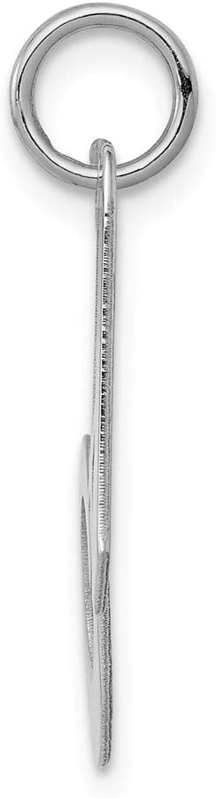 ソリッド925スターリングシルバー ミディアム ユニーク スクリプト イニシャル アルファベット チャーム ペンダント - 18mm