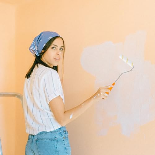 ChAusa 20Pcs Farbroller Klein 10cm Malerrollen Set Farbroller Wandfarbe Malerset Mini Farbroller Pinsel mit Gummigriffen, Farbwalzen Set für Familienzimmer Wand Architekturdekoration Malerbedarf