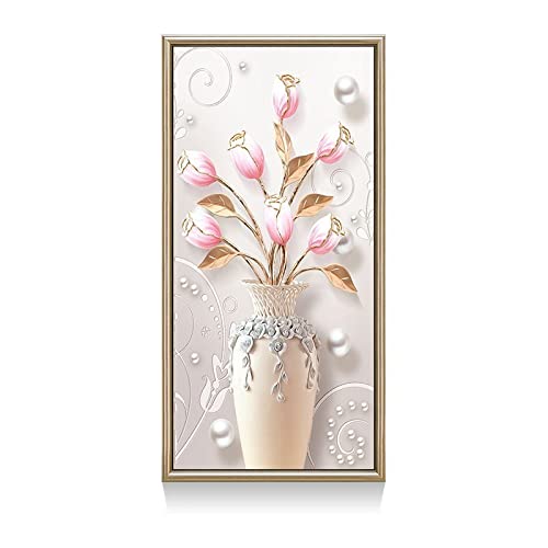 Kit Broderie Diamant Fleurs Rouges 50x100cm contre le stress
