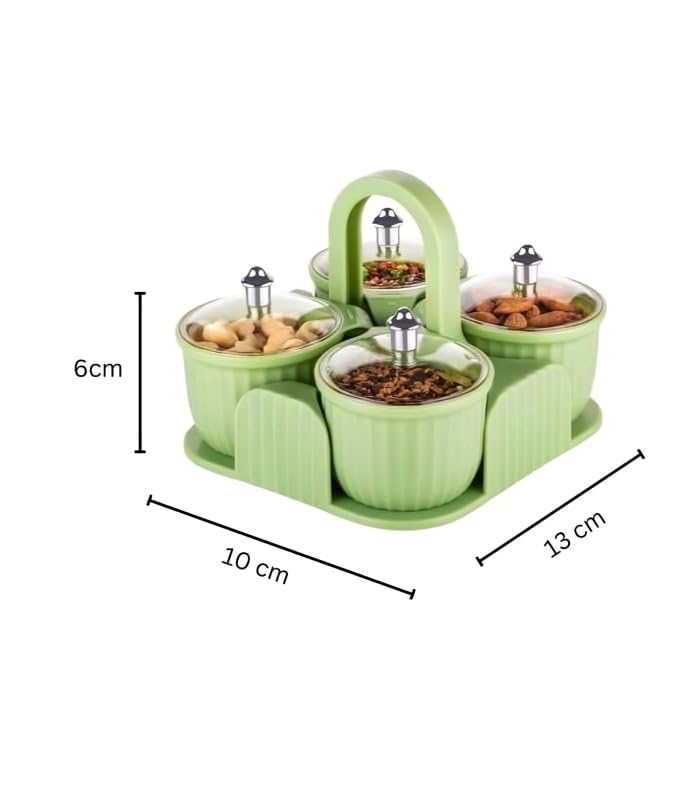 Buy 4 in 1 Plastic Dry Fruit & Spice Storage Container Set with