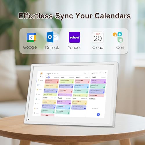 10.1 Inch Smart Digital Calendar Planner & Chore Chart, IPS HD Touchscreen Interactive Display, Smart Family Planner, Digital Picture Frame for Seamless Scheduling - Share Photos/Videos via App - Image 3