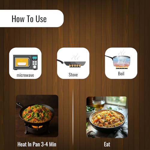 Image of Indidoz Protein Rich Veg Biryani Ready to Eat | Flavoured Basmati Rice with Vegetables & Plant Protein | Spiced & Aromatic | Authentic Indian Meal | Heat & Eat | No Preservatives | 250g