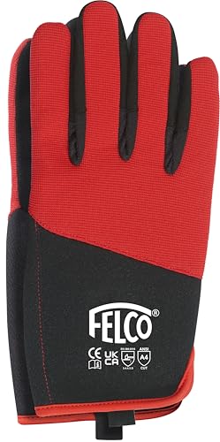 Guantes anticorte FELCO 704XXXL de neopreno con palma de piel de la talla S a la XXL