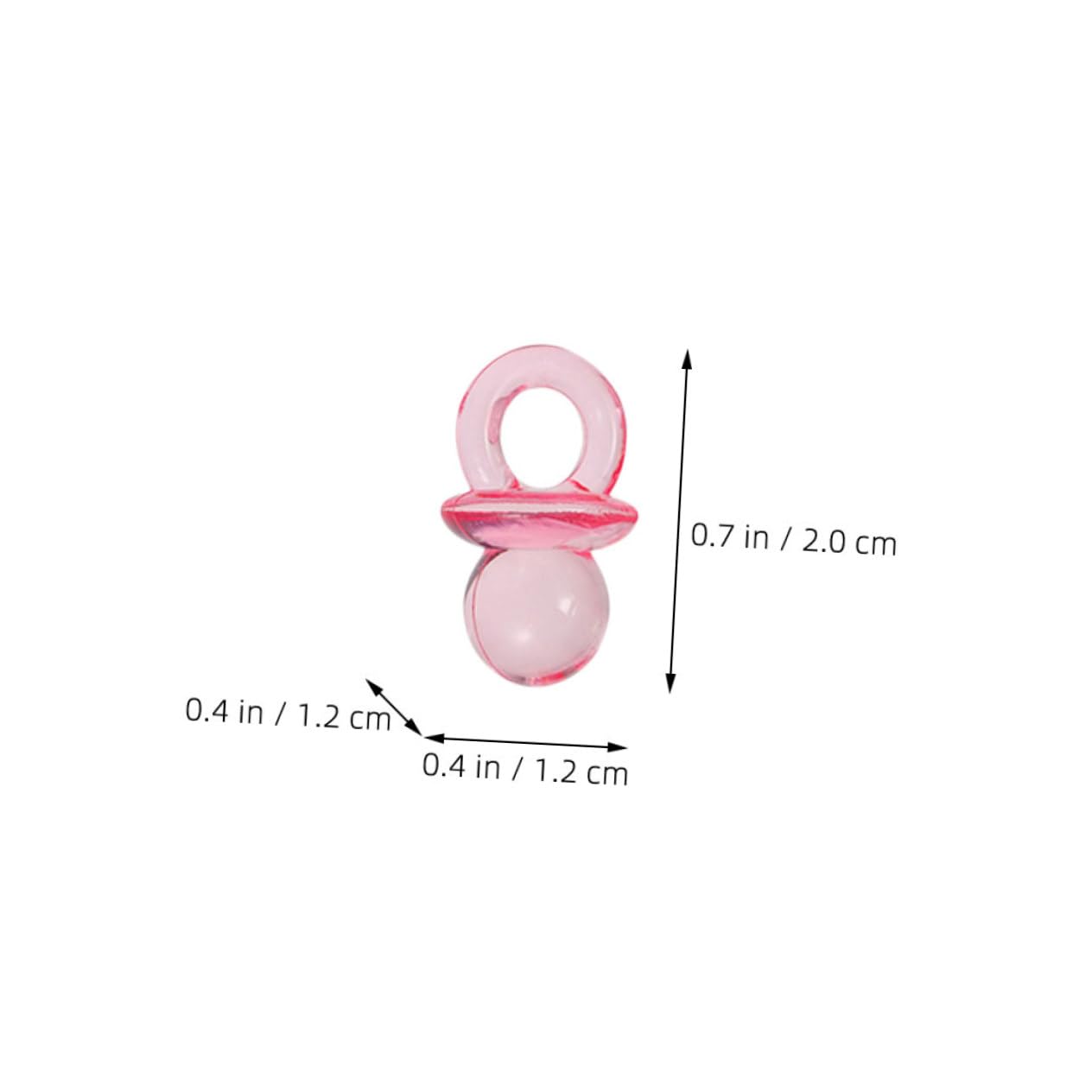 BESTonZON 150 Pcs Mini Pacifiers Acrylic Pacifiers for Baby Shower Decorations Boy Girl Baby Shower 50pcs/Package