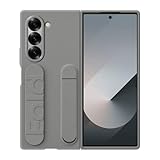 Samsung Galaxy Z Fold 6 Silicone Phone Case, Protective Cover with Stand, Secure Grip, Slim, Soft, Comfortable Design, US Version, EF-MF956TJEGUS, Gray