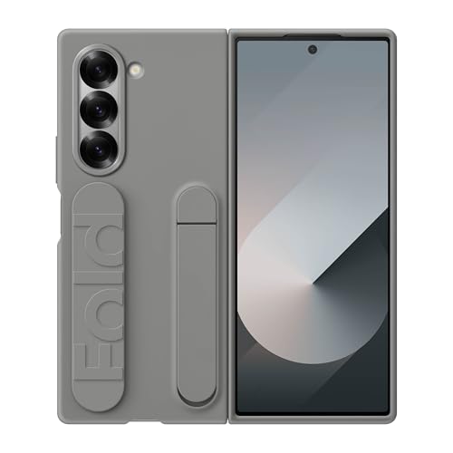 Samsung Galaxy Z Fold 6 Silicone Phone Case, Protective Cover with Stand, Secure Grip, Slim, Soft, Comfortable Design, US Version, EF-MF956TJEGUS, Gray by Samsung - Used condition - US$24.43