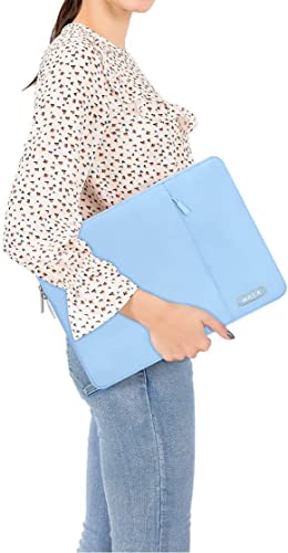Image of MOCA Laptop Sleeve Bag Compatible with MacBook Pro 16 Inch 2023-2019 M2 A2780 M1 A2485 Pro /Max A2141 /Pro Retina 15 A1398,15-15.6 Inch Notebook,Polyester Vertical Case with Pocket,Blue