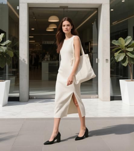 Image of JOY IN LOVE Women's Pointed Toe Chunky Block Heel Pumps