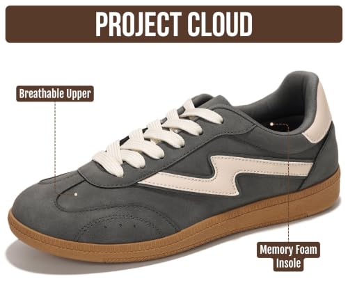 Image of Project Cloud Non-Slip Fashion Sneakers for Women, Lace-Up Shoes