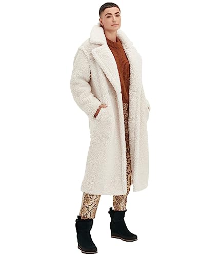 UGG Women's Gertrude Long Teddy Coat, Winter White, XL - image 2