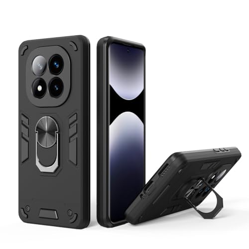 Image of NDCOM for Redmi Note 14 Pro Plus Back Cover | Premium Protective Redmi Note 14 Pro Plus 5G Back Cover | Shockproof Ring Holder Case