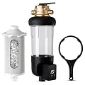 iSpring WSP50SL-ARJ-BP, NSF Certified, Whole House Spin Down Sediment Water Filter, 4 Modes Bypass, Includes Siliphos Helps Prevent Scale, Clear Housing, Jumbo Size, Touch-Screen Auto Flushing