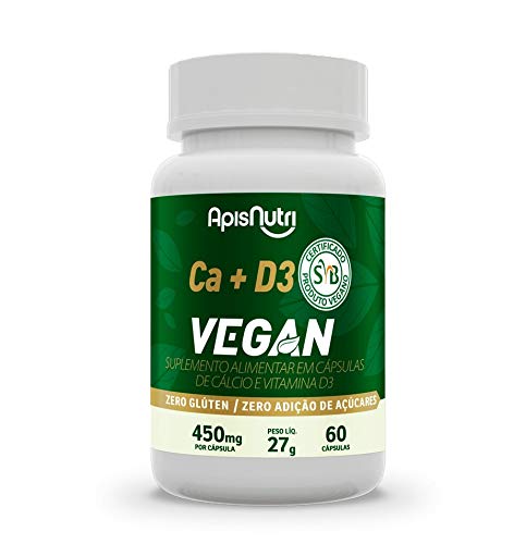 CA + D3 Vegan - 450mg (60 caps), Apisnutri