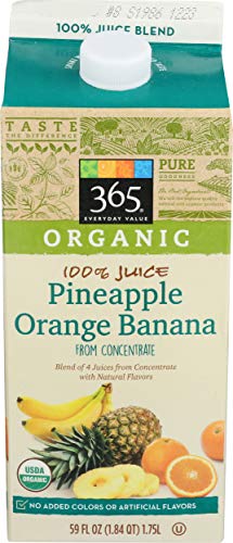 365 Everyday Value, Organic Pineapple Orange Banana Juice, 59 fl oz