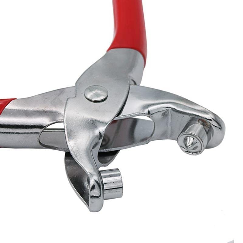 Image of ISC Grommet Eyelet Plier Set | Eyelet Hole Punch Pliers Kit with 100 Metal Eyelets | Heavy Duty Grommet Tool Kit for Leather, Clothes, Belts, and DIY Projects