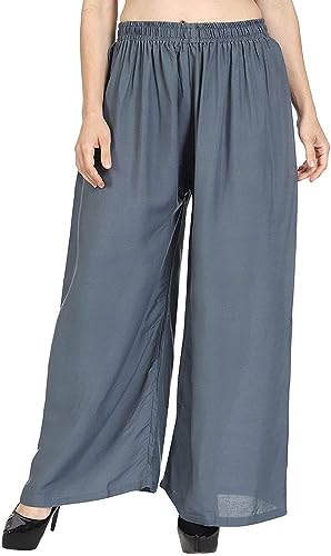 Image of Fancy Star Women Super-Combed Cotton and Rayon Solid Full Length Regular Palazzo