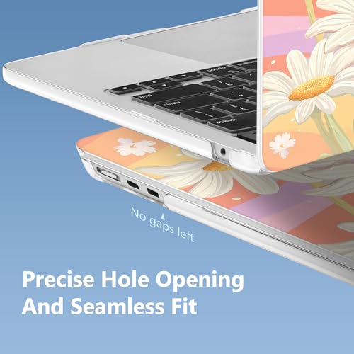 Image of Mektron Case for 2025 MacBook Air 13-inch M4 Laptop A3240 with 13.6-inch Liquid Retina Display,Compatible with 2024 2022 M3 /M2 MacBook Air 13 inch Hard Shell Cover,Fit Model A3113 A2681,Colorful Daisy
