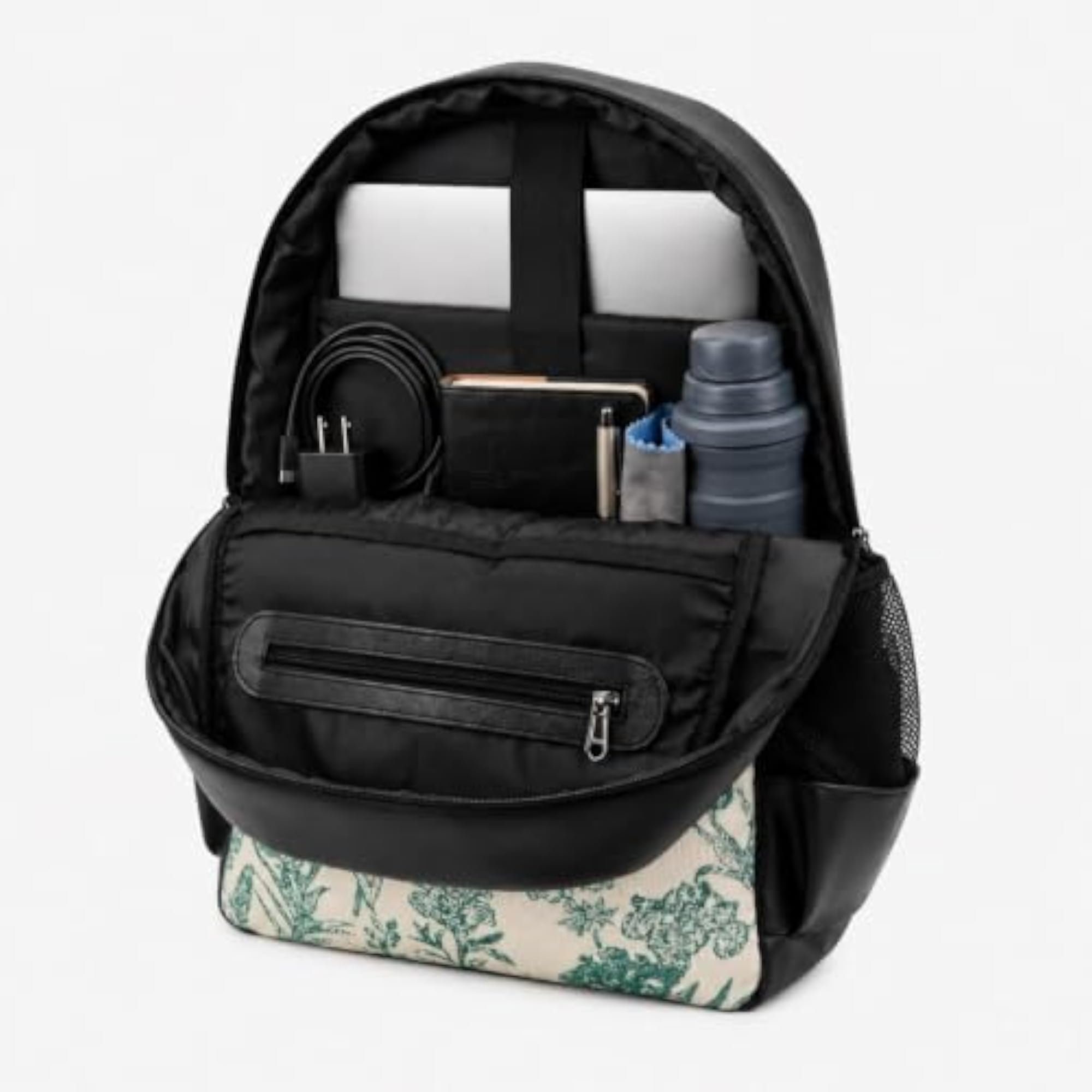 Wildlife Print PU Leather College & Travel Backpack