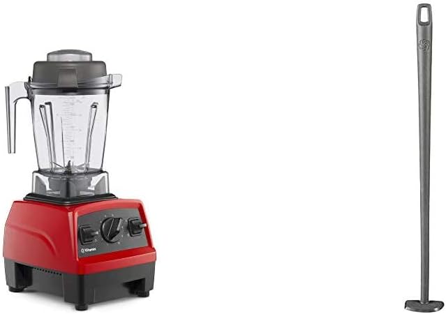 Vitamix E310 Explorian Blender, Professional-Grade, 48 oz. Container, Red & Blade Scraper Accessory, Grey