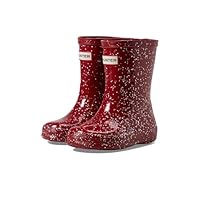 Hunter Little Kids Original First Classic Giant Glitter Rain Boot, Vital Burgundy, 5