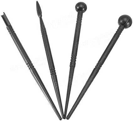 COMIART 4Pcs Plastic Ball Rod Stylus Modeling Shapers Flower Making Tools for Ceramic Pottery Polymer Clay Sculpture Wax Carving