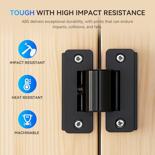 JAYO ABS Filament 1,75mm (Schwarz), 1kg/Spule, ANTI-WARPING/HOCHSCHLAGFESTES/HITZEBESTÄNDIGES, Maßgenauigkeit +/-0,03mm, 3D Drucker Filament – Bild 3