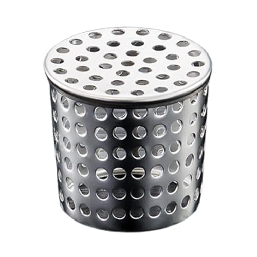Nybhyjka Paquete de 2 protectores de desagüe, filtro de acero inoxidable 304, de cubierta de canalón de lluvia, cubierta de drenaje antibloqueo, protector de canalón, filtro de drenaje para